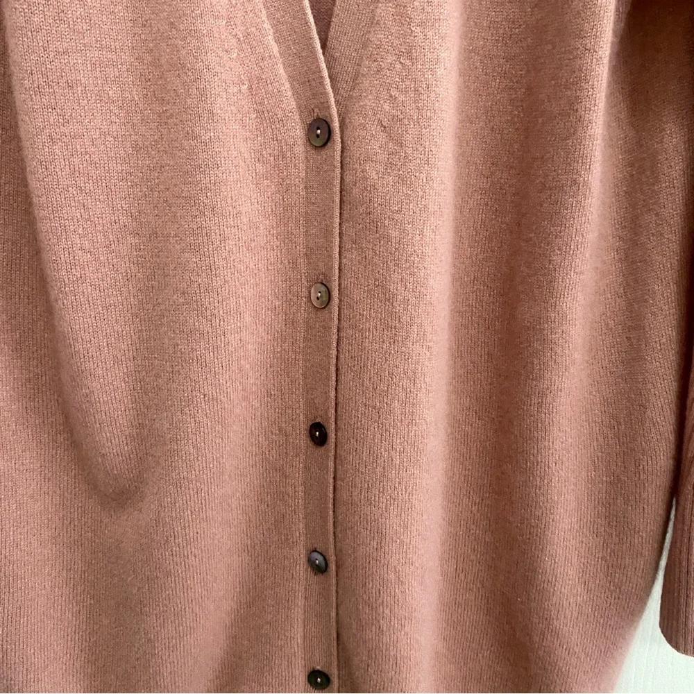 NWT Pure Collection 100% Cashmere Dusty Rose Cardigan Sweater Size 14-16 - Picture 5 of 10